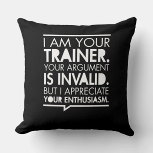 Personal Trainer Fitness Motivation Throw Pillow