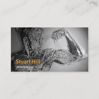 Personal Trainer & Fitness Muscles Business Card by claire_shearer at Zazzle