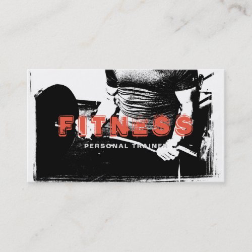 Personal Trainer Fitness Sport Coach Elegant Business Card