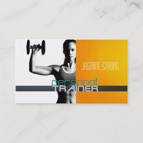 Personal Trainer Fitness Women Lady Gym Business Card