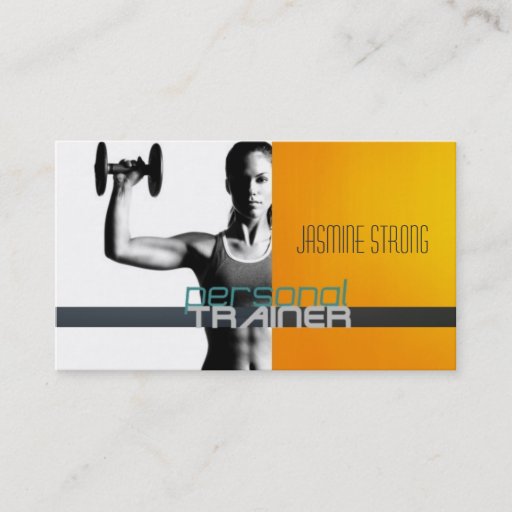 Customizable Personal Trainer, Fitness, Women, Lady, Gym Business Card