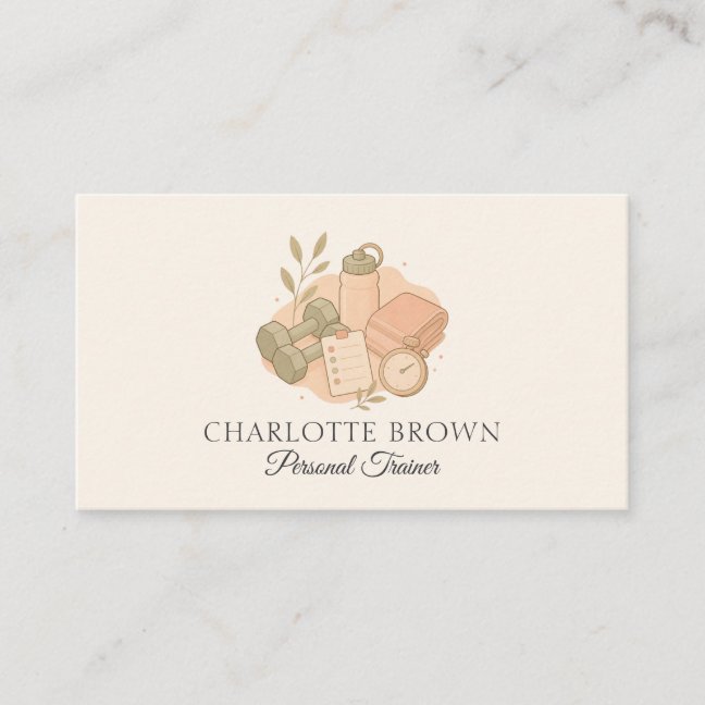 Personal Trainer Fitness Workout Health Coaching Business Card