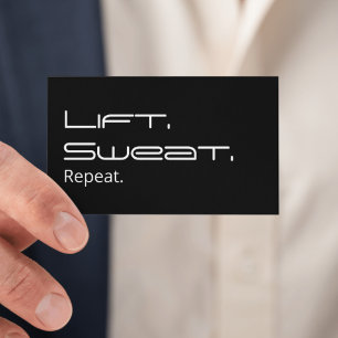 Personal Trainer Fitness Workout Typhography Business Card