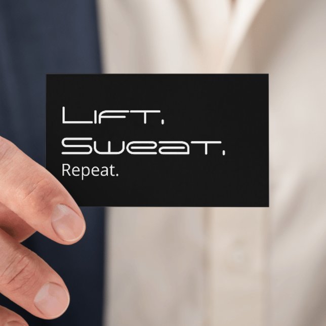 Personal Trainer Fitness Workout Typhography Business Card (Creator Uploaded)