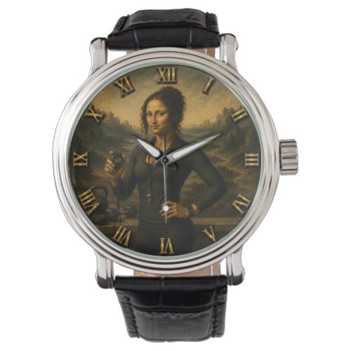 Personal Trainer Funny Mona Lisa Coach Gift Watch