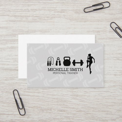 Personal Trainer  Gym Equipment Business Card