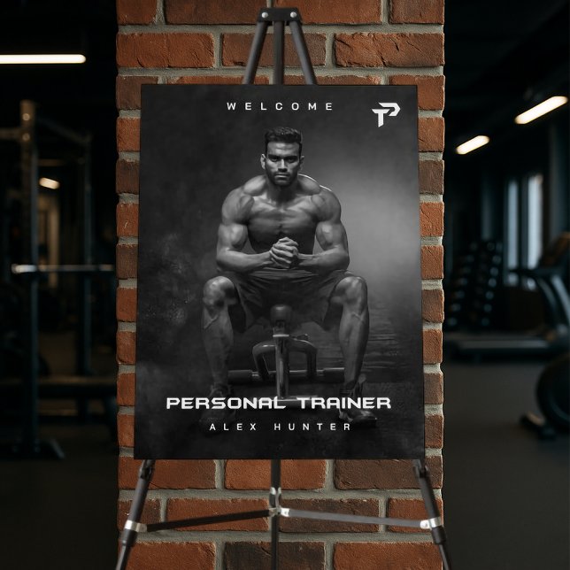 Personal Trainer Gym Fitness Personalized (2 SIDE) Foam Board (Creator Uploaded)