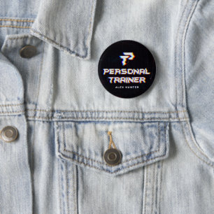 Personal Trainer Gym Fitness Personalized Button