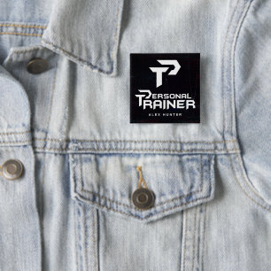 Personal Trainer Gym Fitness Personalized Button