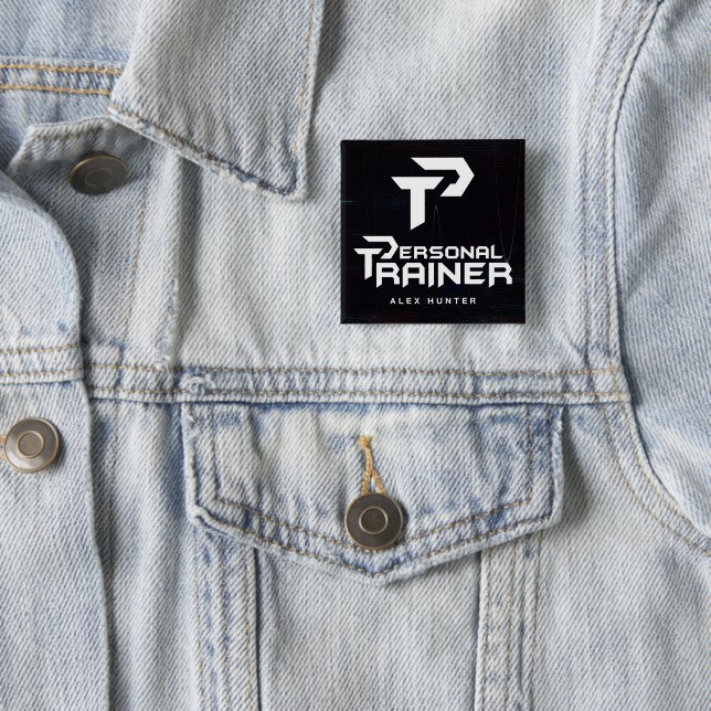 Personal Trainer Gym Fitness Personalized Button (In Situ)