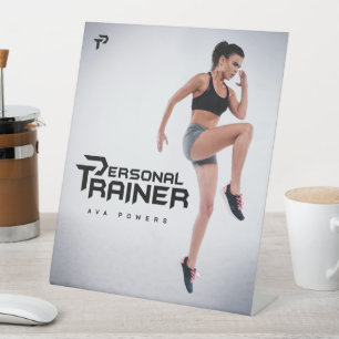 Personal Trainer Gym Fitness Personalized Pedestal Sign