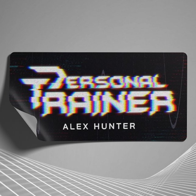 Personal Trainer Gym Fitness Personalized Rectangular Sticker (Creator Uploaded)