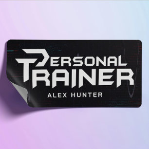 Personal Trainer Gym Fitness Personalized Rectangular Sticker