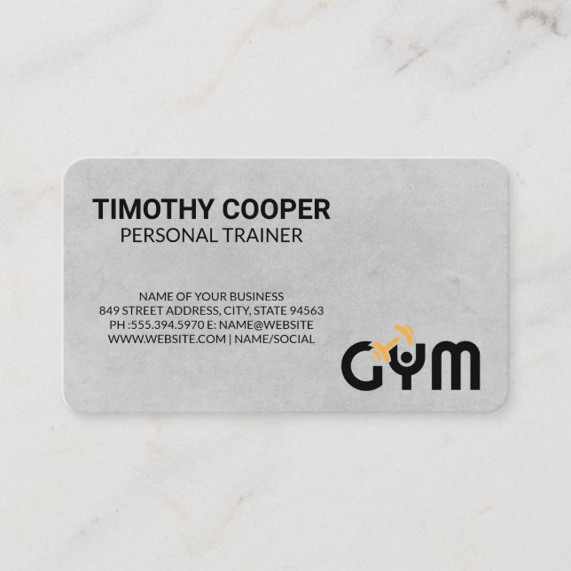 Personal Trainer | Gym Logo Business Card (Front)