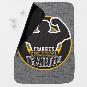 Personal Trainer GYM Power Training Fitness Custom Baby Blanket