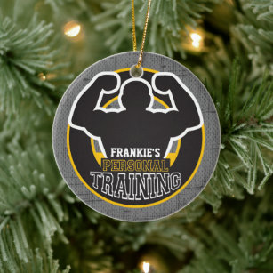 Weightlifting Christmas Ornaments