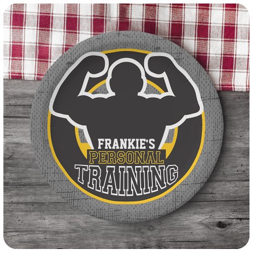 Personal Trainer GYM Power Training Fitness Custom Paper Plates