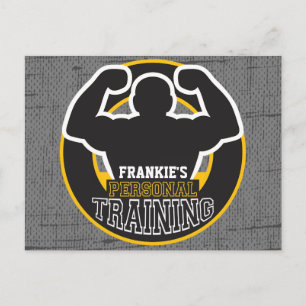 Personal Trainer GYM Power Training Fitness Custom Postcard