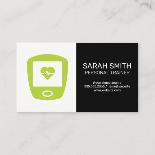 Personal Trainer  Heart Monitor Sensor Business Card