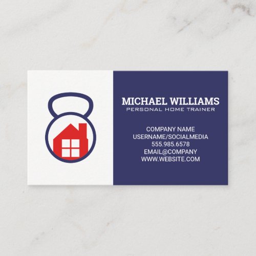 Personal Trainer  Home Fitness Logo Business Card