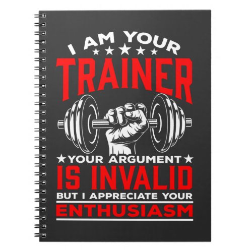 Personal Trainer Humor Exercise Gym Coach Notebook