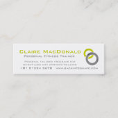 Personal Trainer lime grey business promotion card (Front)