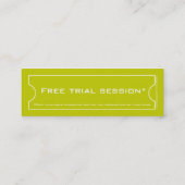 Personal Trainer lime grey business promotion card (Back)