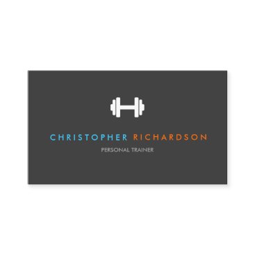 PERSONAL TRAINER LOGO with BLUE and ORANGE TEXT Business Card PERSONAL TRAINER LOGO with BLUE and ORANGE TEXT Business Card