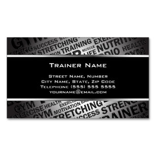 Personal Trainer Magnetic Business Card