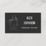 Personal Trainer Men's Silhouette Strong Masculine Business Card