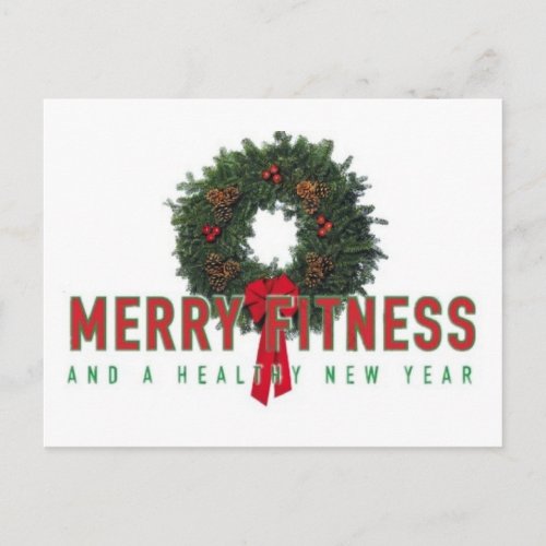 Personal Trainer MERRY FITNESS Holiday Postcard