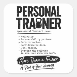 Personal Trainer  Motivator Fitness Coach Square Sticker