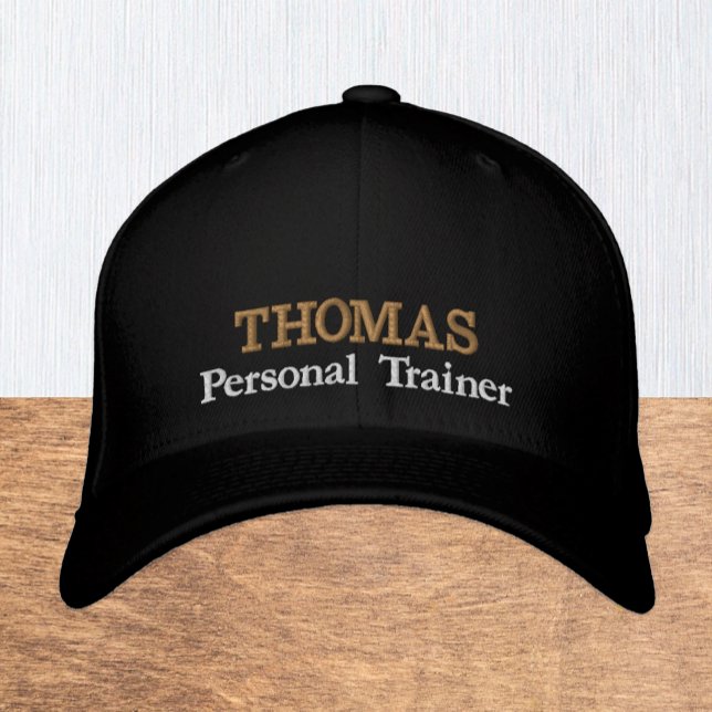 PERSONAL TRAINER "name" embroidered baseball cap ("Name" Personal Trainer Hat / Baseball Cap)