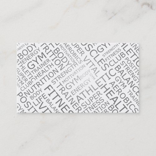 Personal Trainer or Fitness Center Business Card