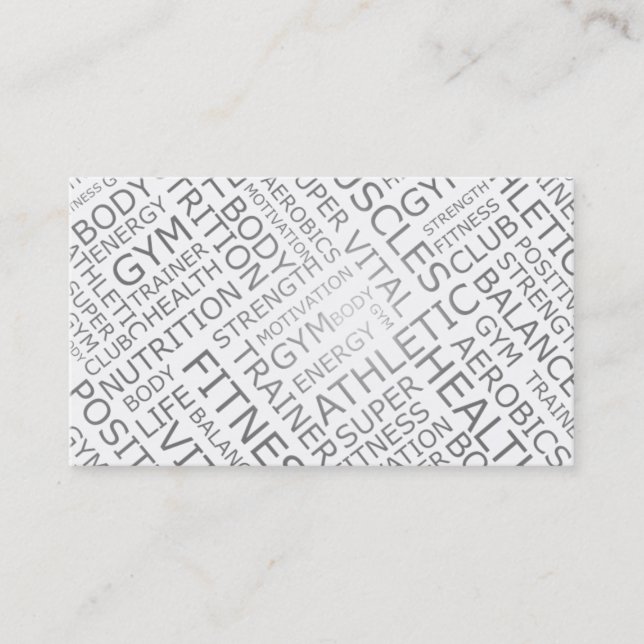 Personal Trainer or Fitness Center Business Card (Front)