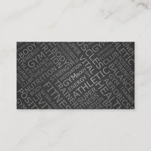 Personal Trainer or Fitness Center Metallic Card