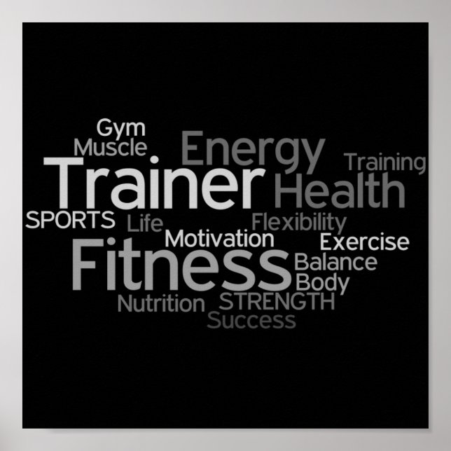 Personal Trainer or Fitness Center Poster (Front)