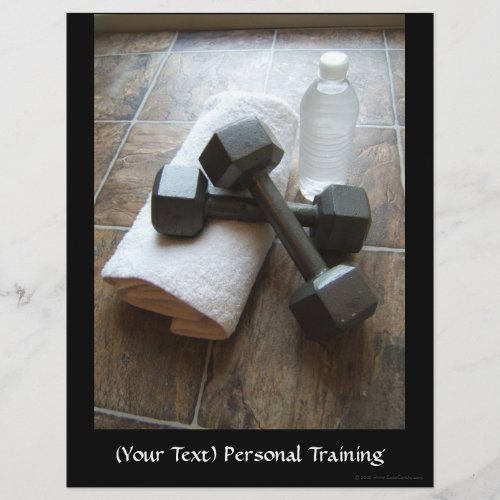 Personal Trainer or Fitness Dumbells Towel  Water Flyer