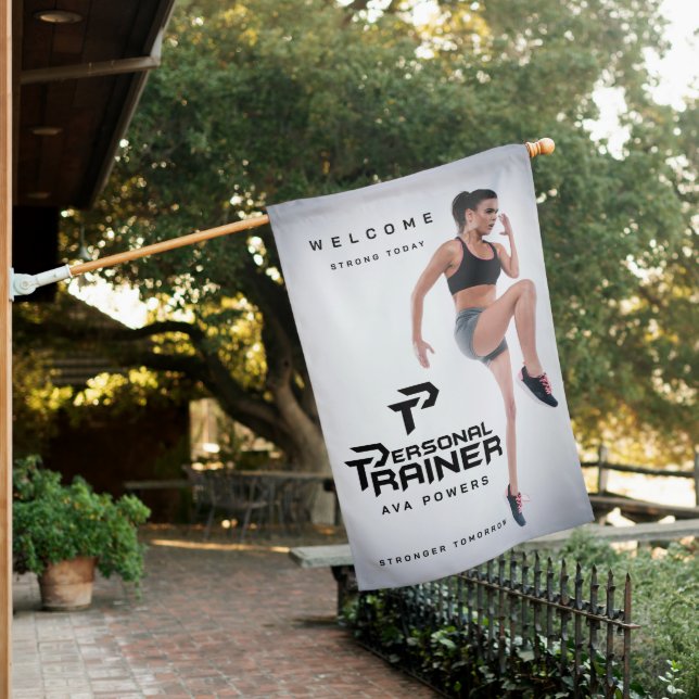 Personal Trainer Personalized House Flag (In SItu)