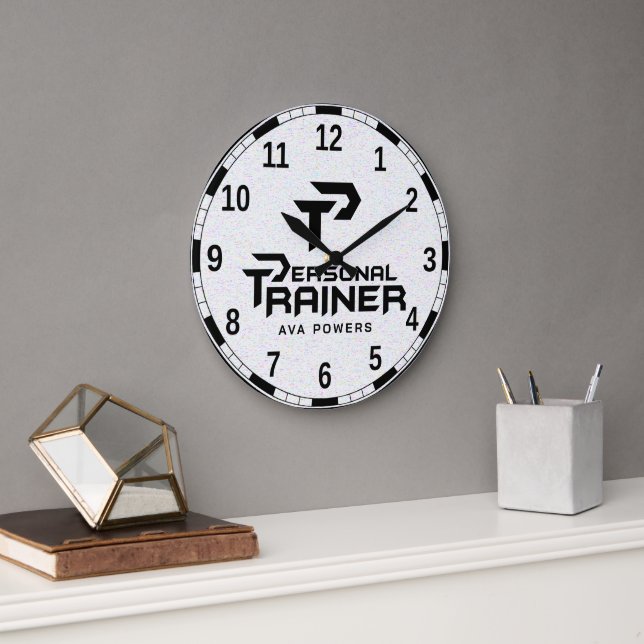 Personal Trainer Personalized Large Clock (Office)