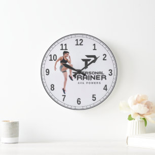 Personal Trainer Personalized Large Clock