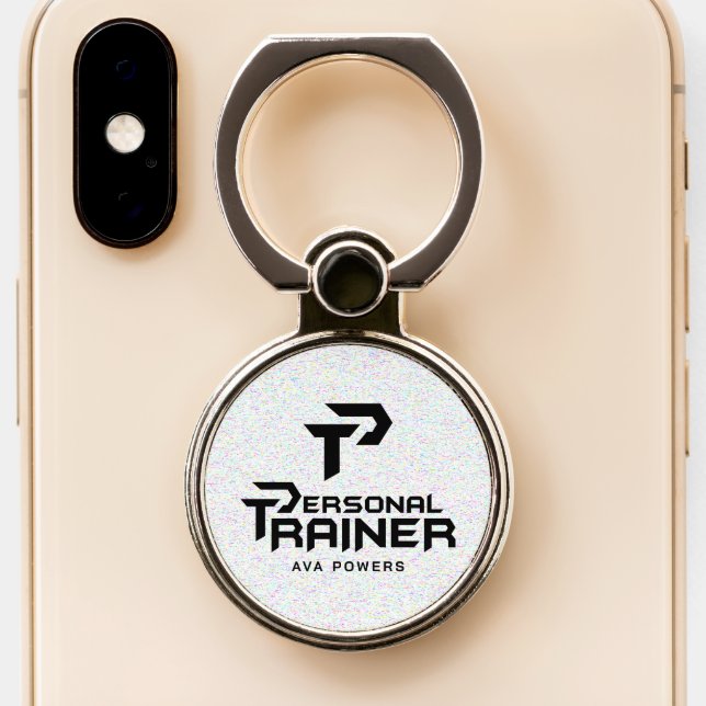Personal Trainer Personalized Phone Ring Stand (Close Up)