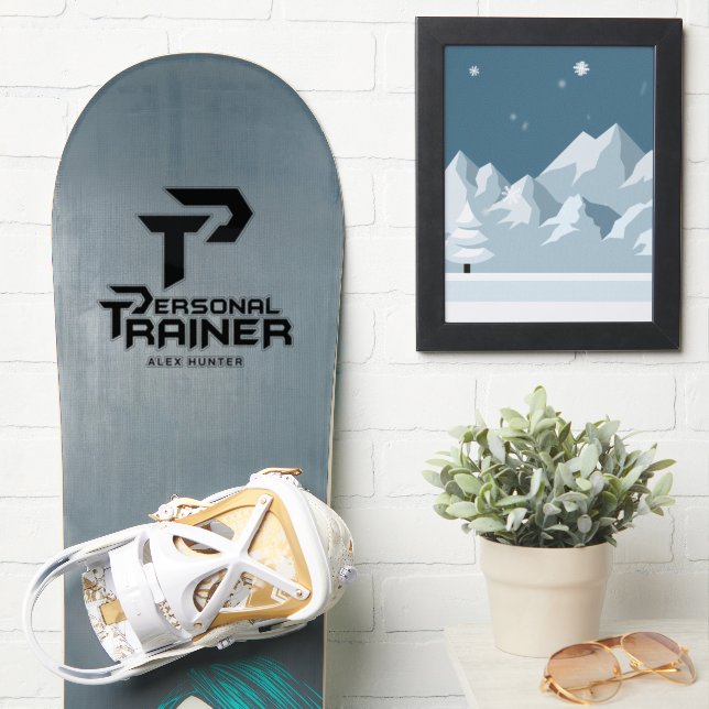 Personal Trainer Personalized Sticker (Snowboard)