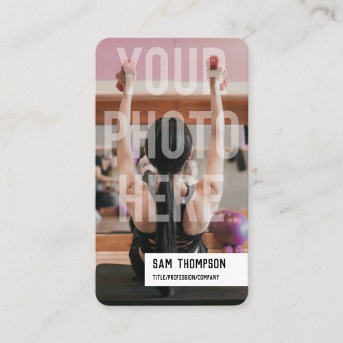 Personal Trainer Photo  Logo Social Media Icons  Business Card