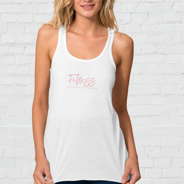 Personal Trainer | Pink & White  Tank Top (Creator Uploaded)