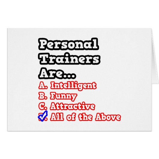 Personal Trainer Quiz Cards (Front Horizontal)