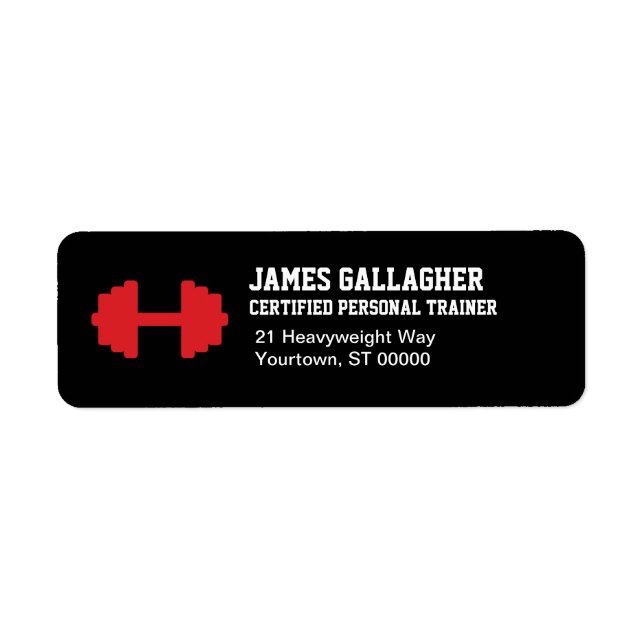 Personal Trainer Return Address Label (Front)