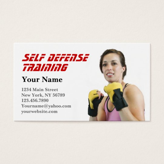 Personal Trainer Self Defense Business Card