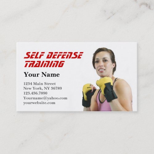 Personal Trainer Self Defense Business Card