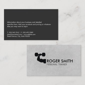 Personal Trainer simple Business Card | Zazzle